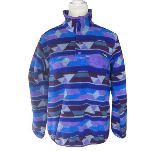 Patagonia Women's Guatemalan Tango Lightweight Synchilla Snap-T Pullover M/C41 - Picture 1 of 14